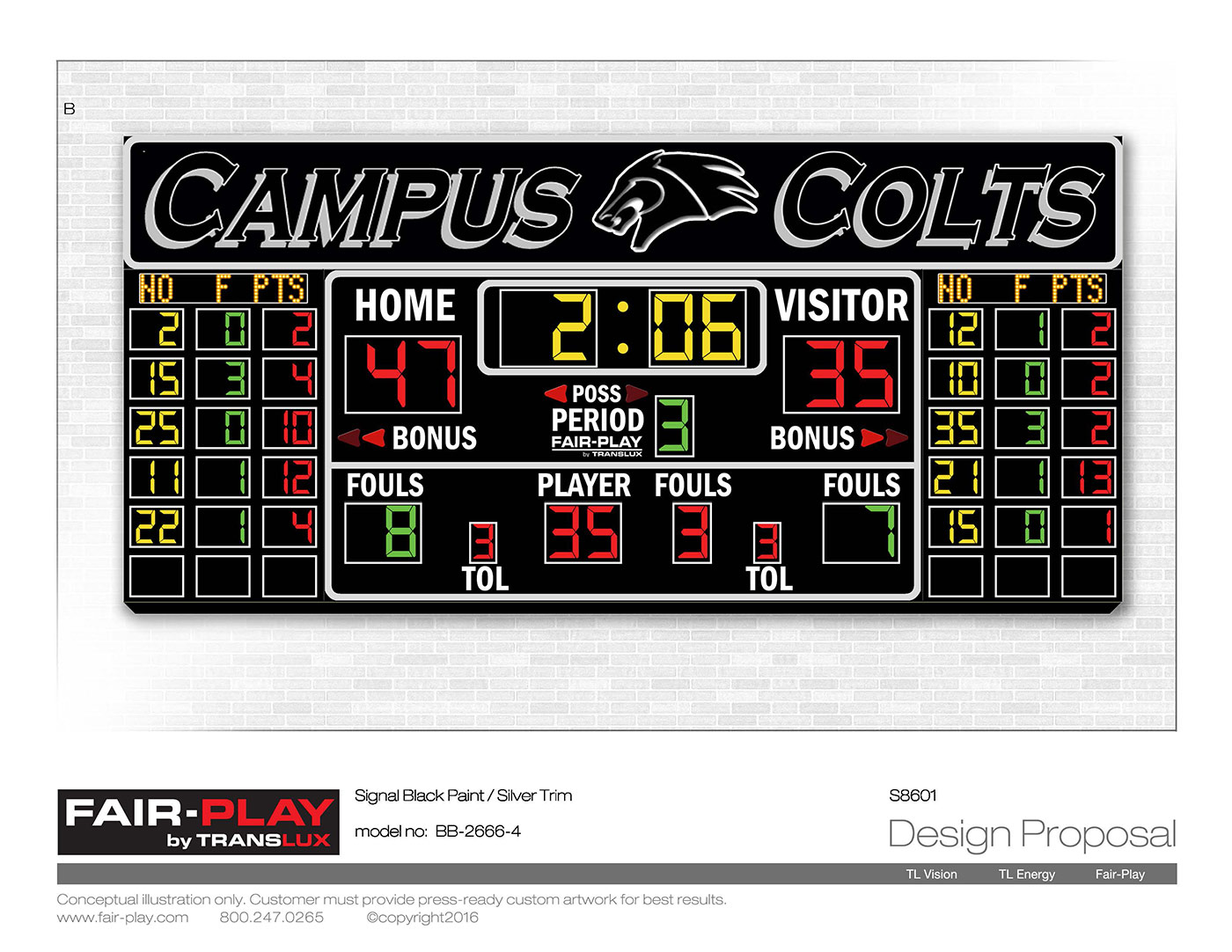 SC-8114-2 Soccer Scoreboard - Fair-Play Scoreboards